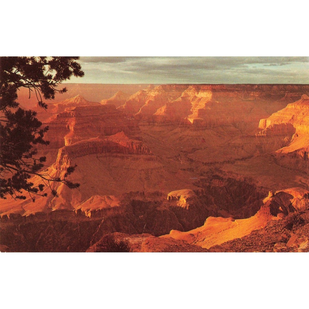 Grand Canyon National Park Arizona Hopi Point Sunset Vintage Postcard 6DK-537 - Picture 1 of 2